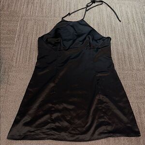 Elegant Black Halter Dress